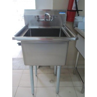 Sink, One Compartment, with faucet